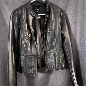 Lulus Women’s Black Vegan Leather Jacket